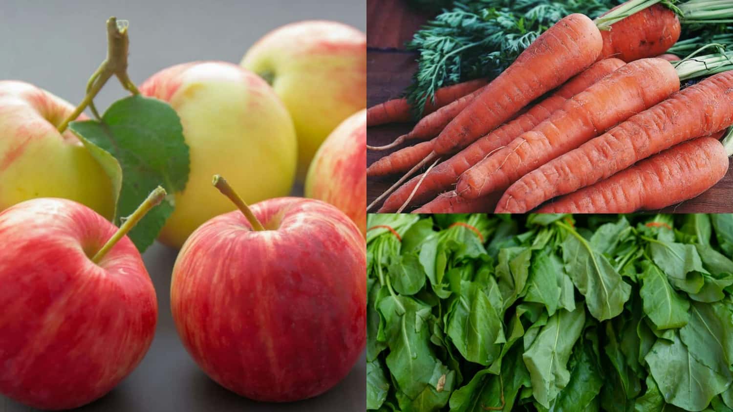 Apple carrot spinach good for cancer health